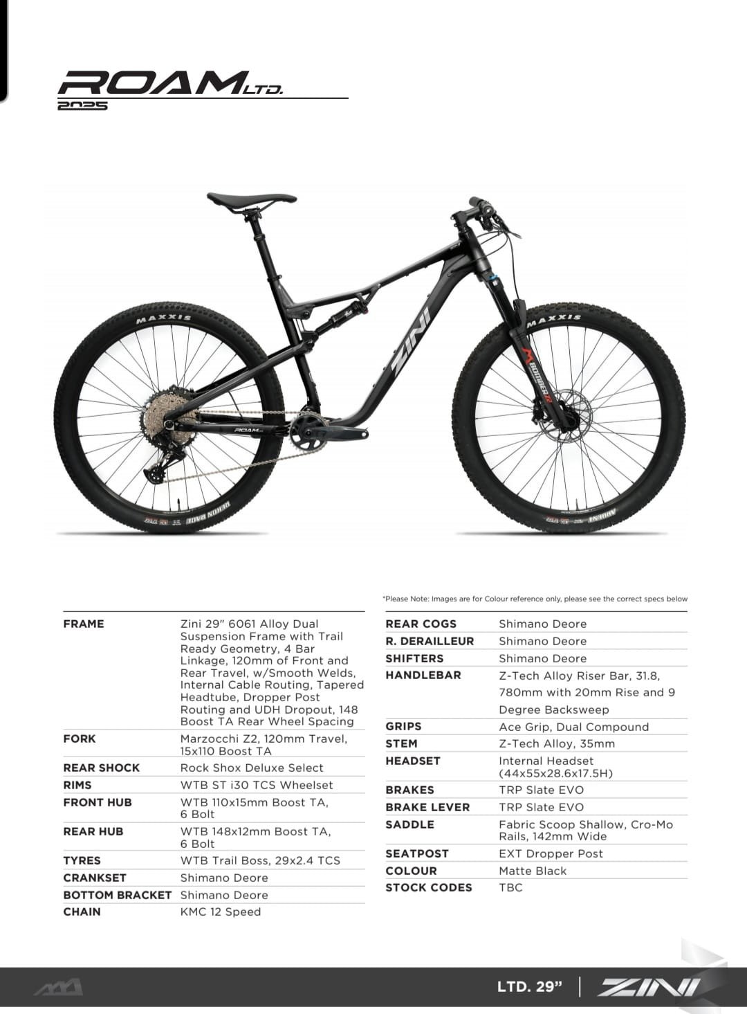 2025 Zini Roam 1x12 Dual Suspension - Black - Image 2