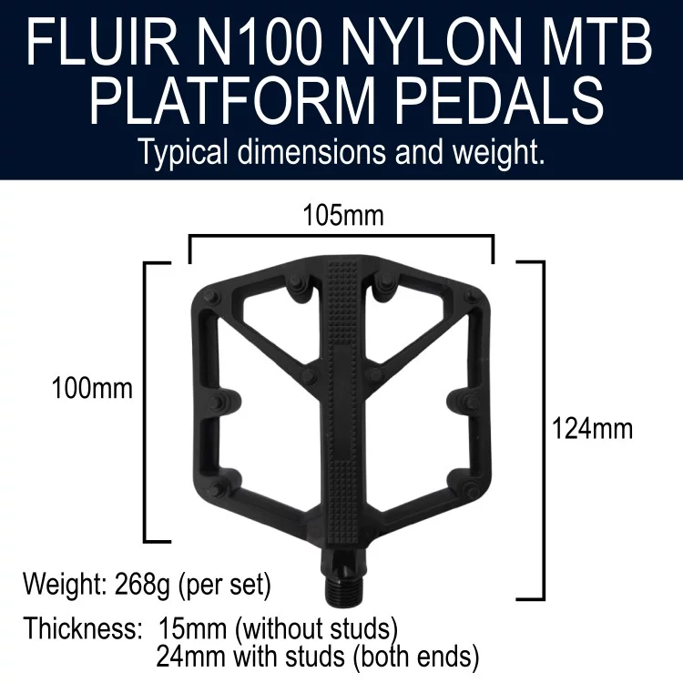 Fluir Platform Pedals 10 Stud (Various colours) - Image 12